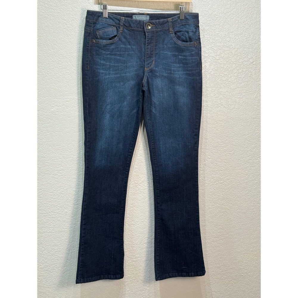 Wit & Wisdom Ab-solution Dark Wash Bootcut Jeans Blue Women Size 12